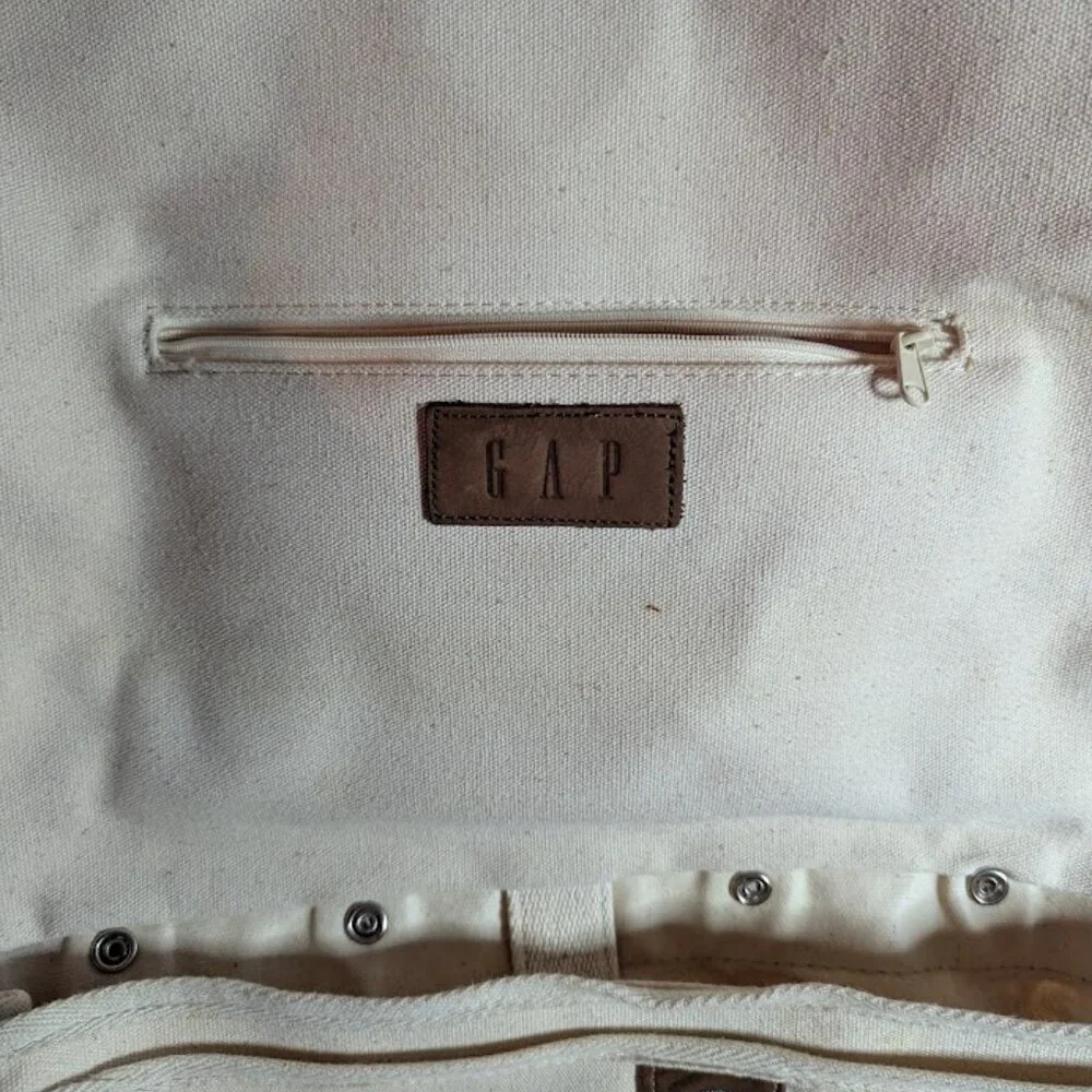 Gap White Canvas Lap Top Bag